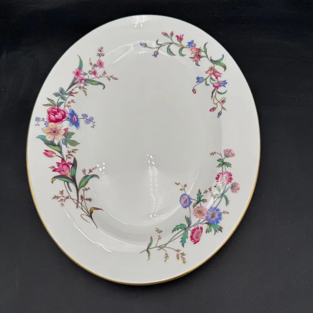 Vintage Platter by Wedgwood in Devon Sprays Bone China 15.25